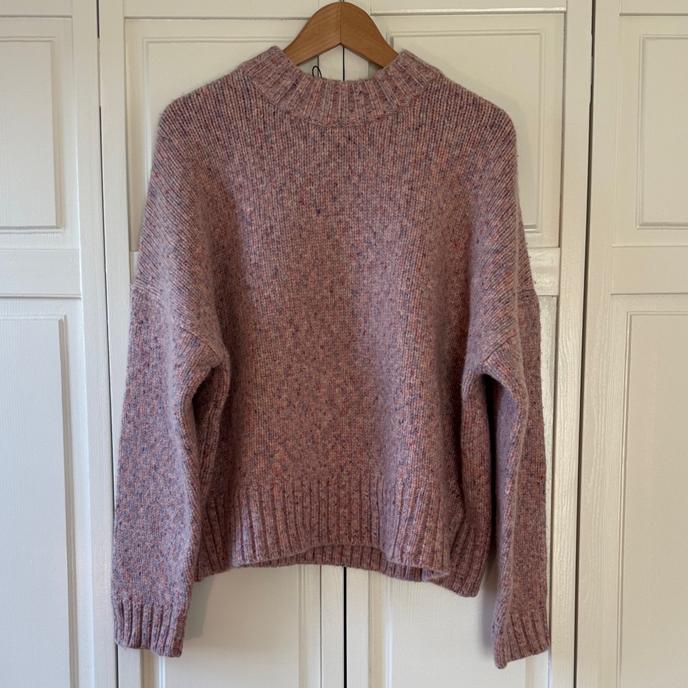 NWT rag & bone Heathered Pink Erica Wool Turtleneck Sweater